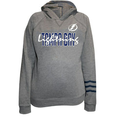 Tampa Bay Lightning Fanatics Women's Plus Size Lightweight Fleece Raglan Pullover Hoodie - Heather Gray | Fanatics sale