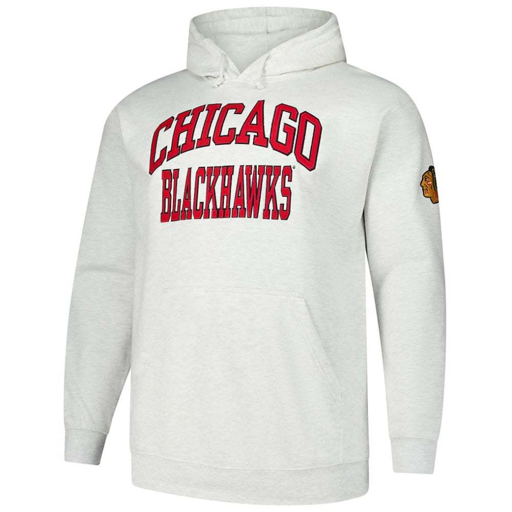 Chicago Blackhawks Fanatics Big & Tall Fleece Pullover Hoodie - Heather Gray | Fanatics on sale