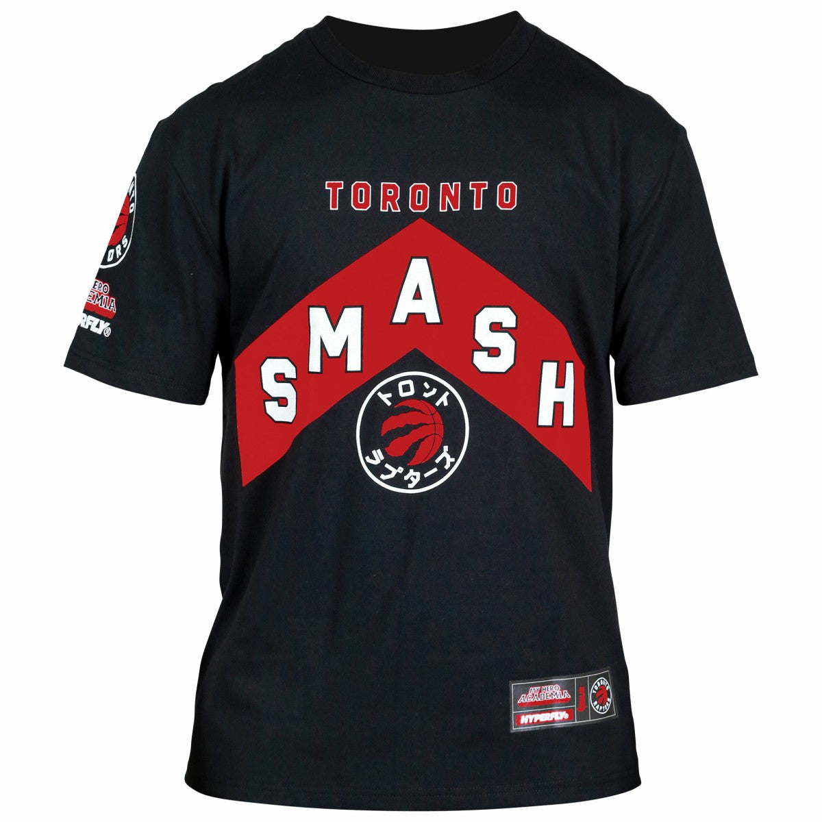 Toronto Raptors Hyperfly Unisex NBA x My Hero Academia All Might Smash T-Shirt Black