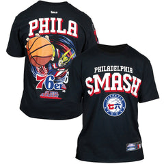 Philadelphia 76ers Hyperfly Unisex NBA x My Hero Academia All Might Smash T-Shirt Black
