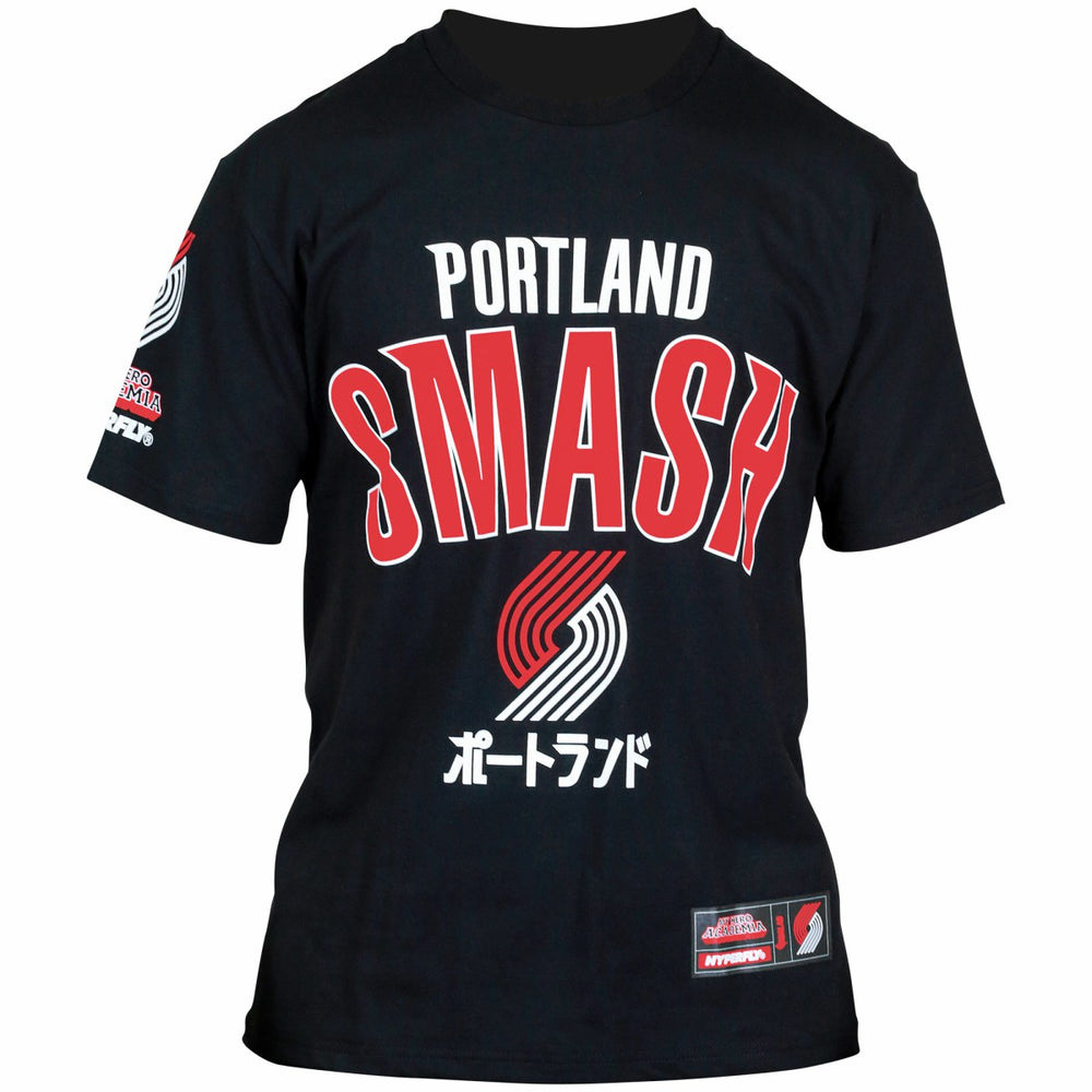 Portland Trail Blazers Hyperfly Unisex NBA x My Hero Academia All Might Smash T-Shirt Black