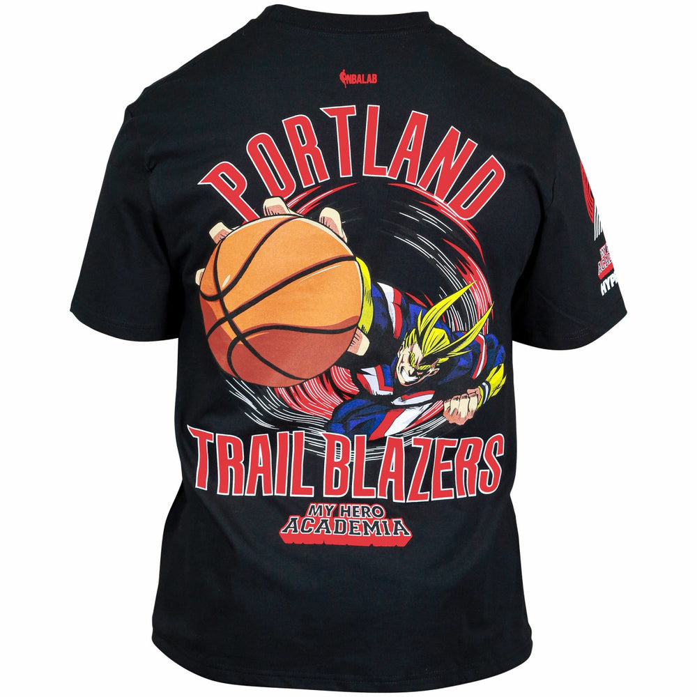 Portland Trail Blazers Hyperfly Unisex NBA x My Hero Academia All Might Smash T-Shirt Black