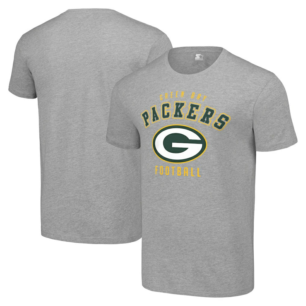 Green Bay Packers Starter Logo T-Shirt - Heather Gray - NFL