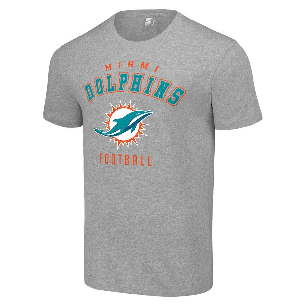Miami Dolphins Starter Logo T-Shirt - Heather Gray - NFL