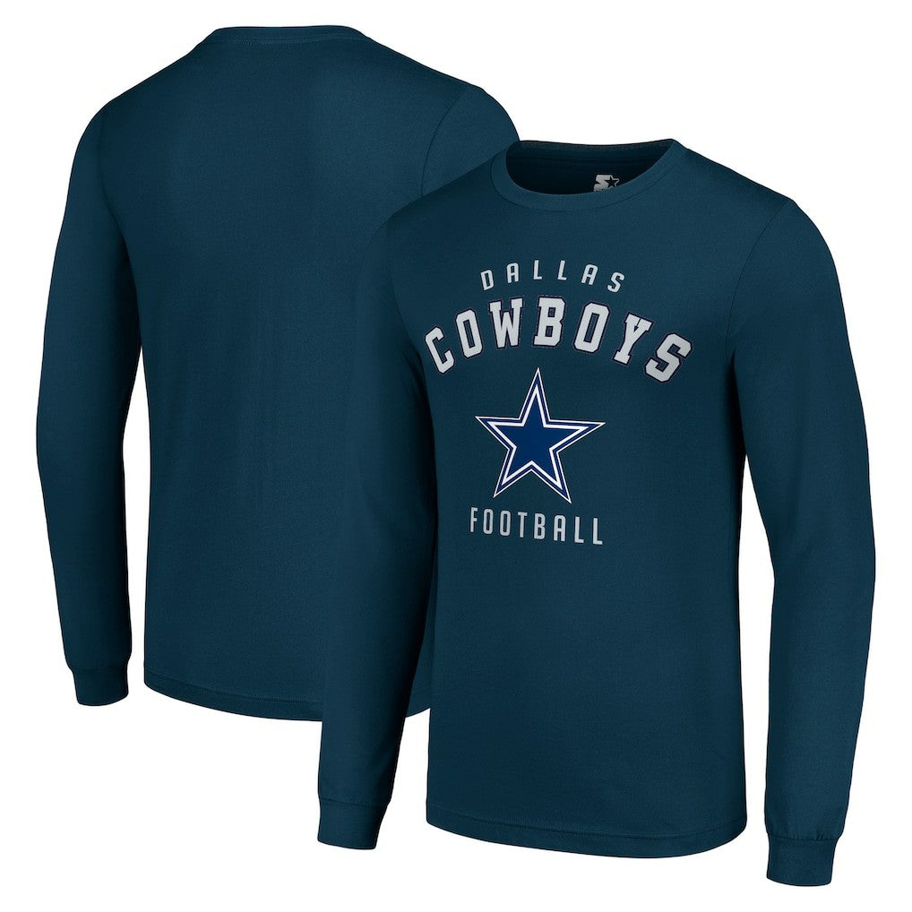 Dallas Cowboys Starter Long Sleeve T-Shirt - Navy - NFL