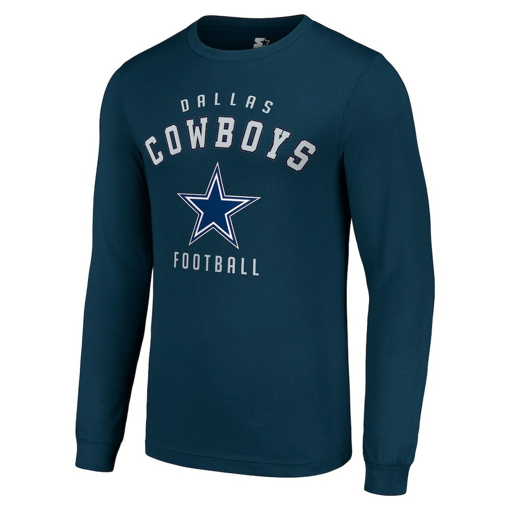 Dallas Cowboys Starter Long Sleeve T-Shirt - Navy - NFL