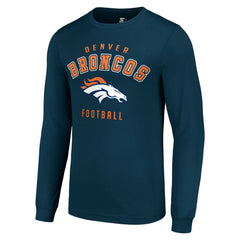 Denver Broncos Starter Long Sleeve T-Shirt - Navy - NFL