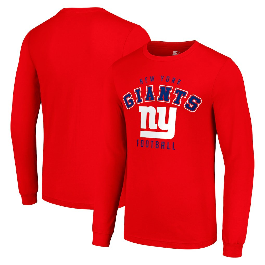 New York Giants Starter Long Sleeve T-Shirt - Red - NFL