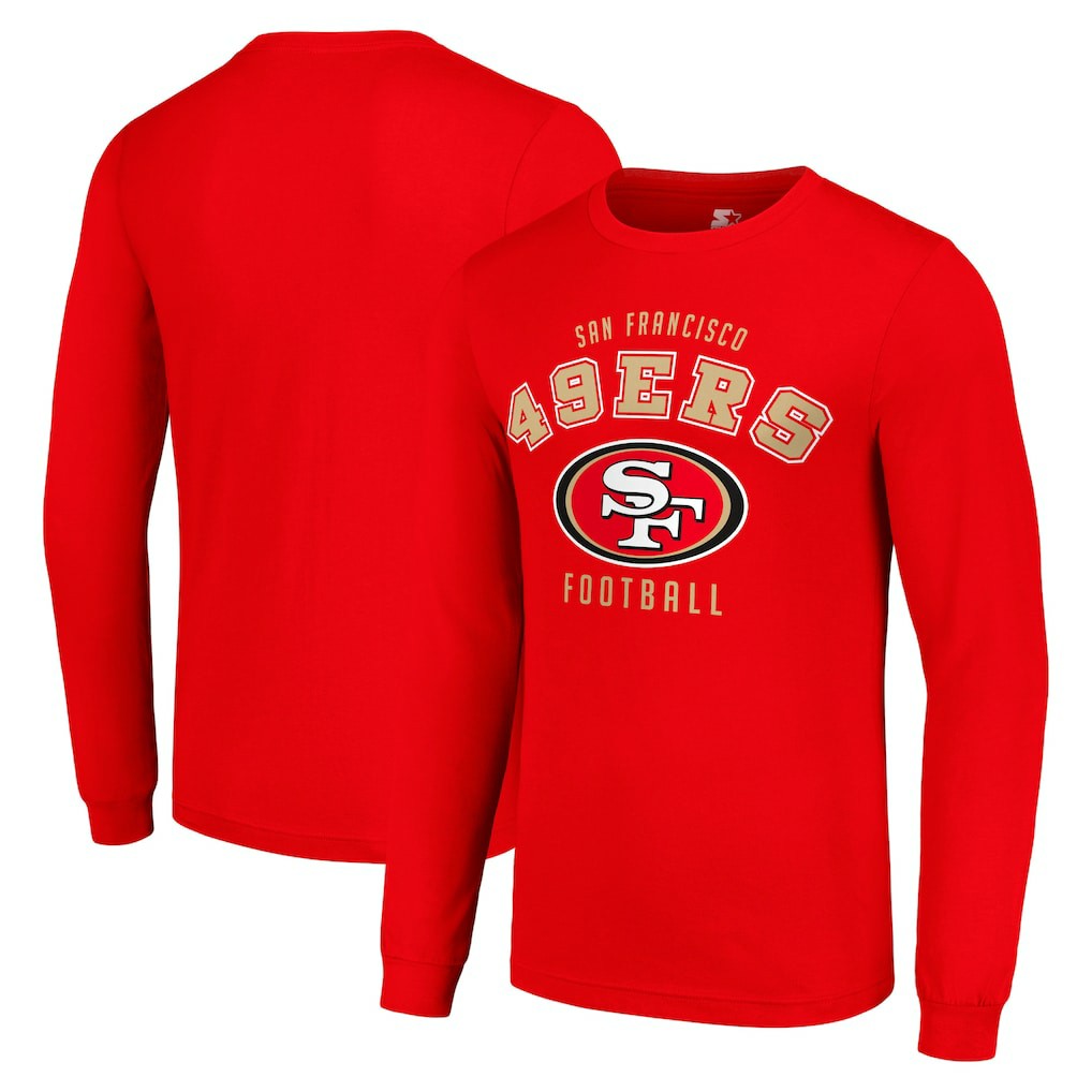San Francisco 49ers Starter Long Sleeve T-Shirt - Scarlet - NFL