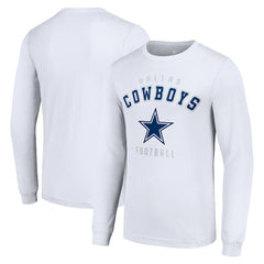 Dallas Cowboys Starter Long Sleeve T-Shirt - White - NFL