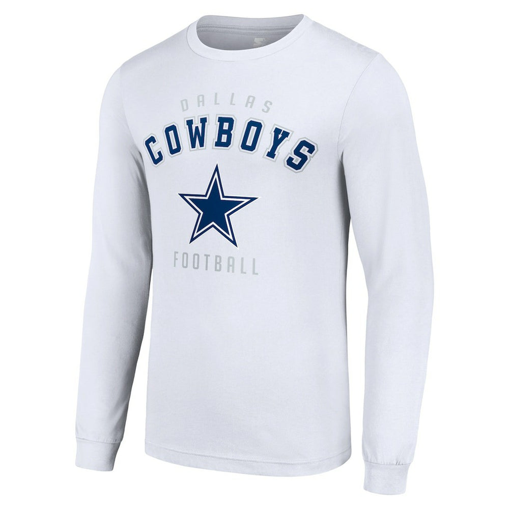 Dallas Cowboys Starter Long Sleeve T-Shirt - White - NFL
