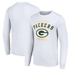 Green Bay Packers Starter Long Sleeve T-Shirt - White - NFL