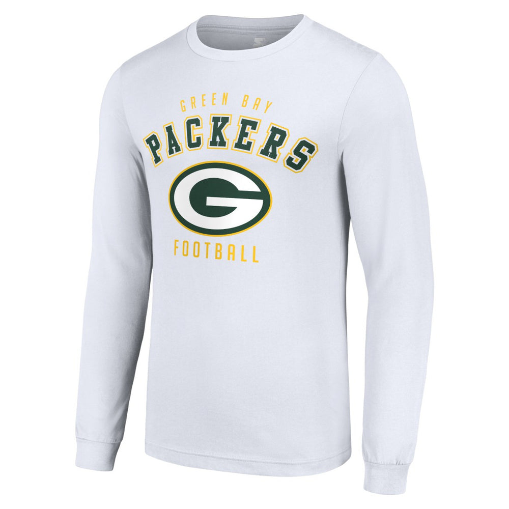 Green Bay Packers Starter Long Sleeve T-Shirt - White - NFL
