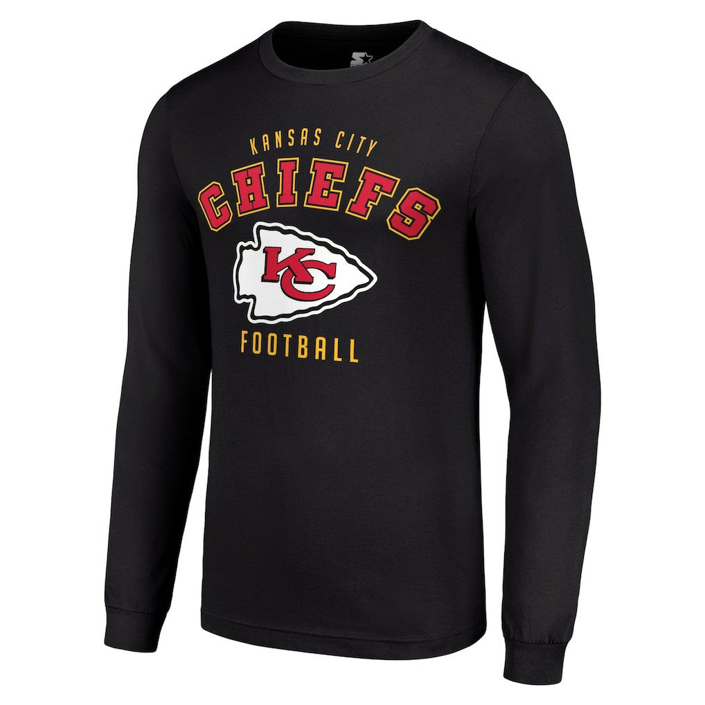 Kansas City Chiefs Starter Long Sleeve T-Shirt - Black - NFL