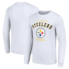 Pittsburgh Steelers Starter Long Sleeve T-Shirt - White - NFL