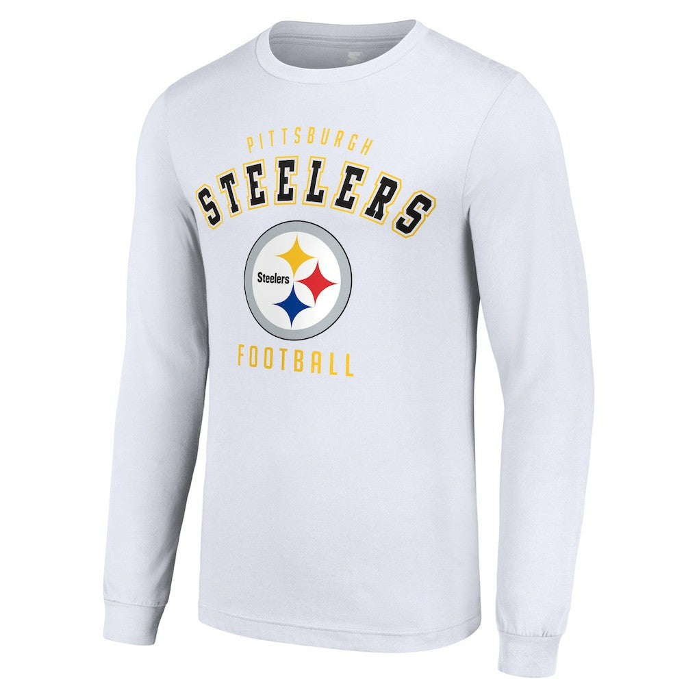 Pittsburgh Steelers Starter Long Sleeve T-Shirt - White - NFL
