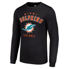 Miami Dolphins Starter Long Sleeve T-Shirt - Black - NFL