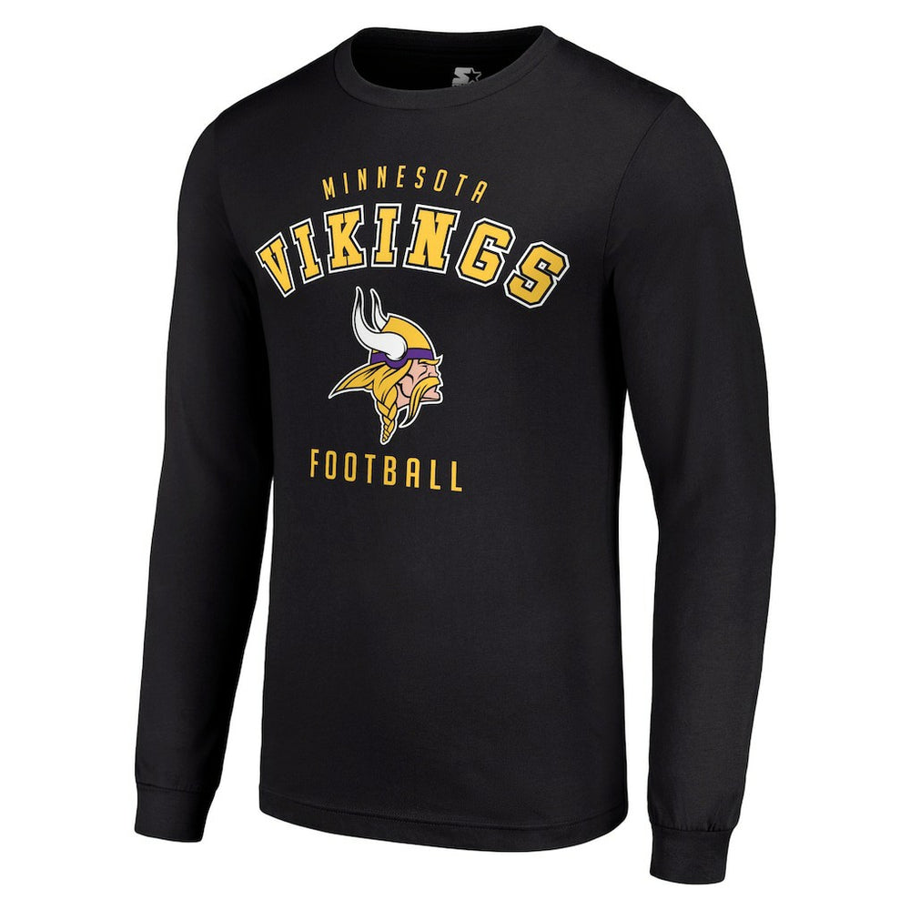 Minnesota Vikings Starter Long Sleeve T-Shirt - Black - NFL