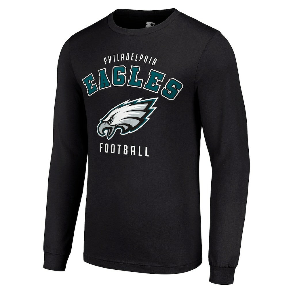 Philadelphia Eagles Starter Long Sleeve T-Shirt - Black - NFL