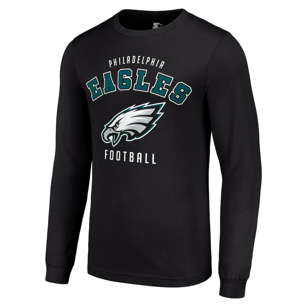 Philadelphia Eagles Starter Long Sleeve T-Shirt - Black - NFL