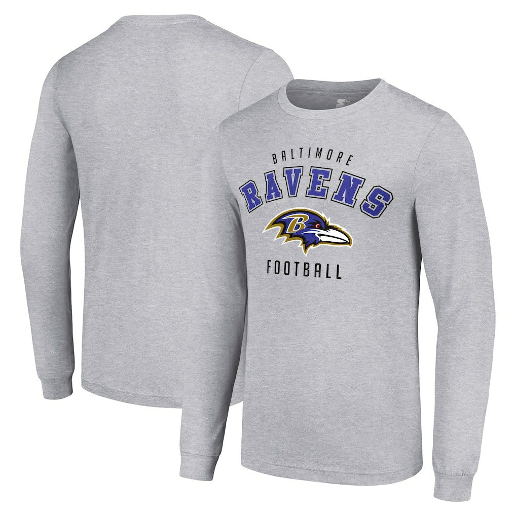 Baltimore Ravens Starter Long Sleeve T-Shirt - Heather Gray - NFL