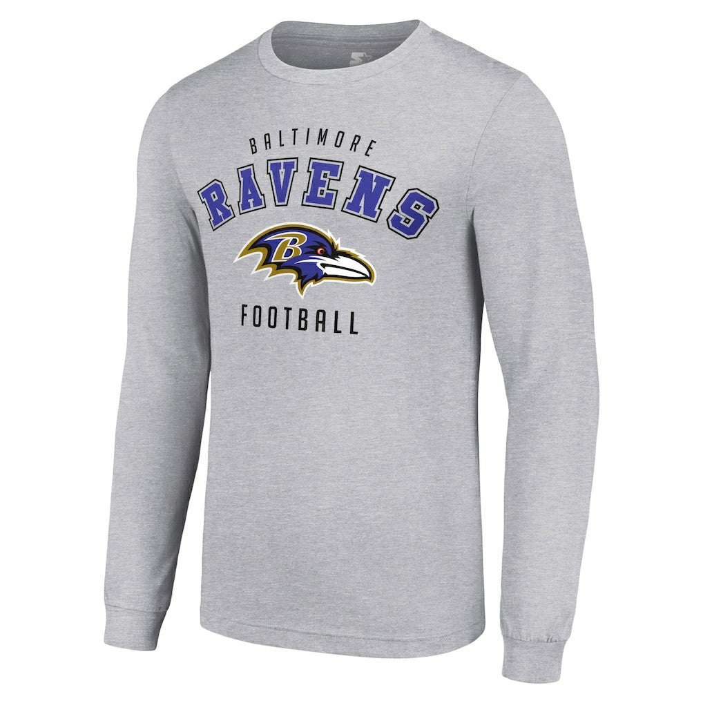 Baltimore Ravens Starter Long Sleeve T-Shirt - Heather Gray - NFL