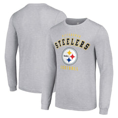 Pittsburgh Steelers Starter Long Sleeve T-Shirt - Heather Gray - NFL