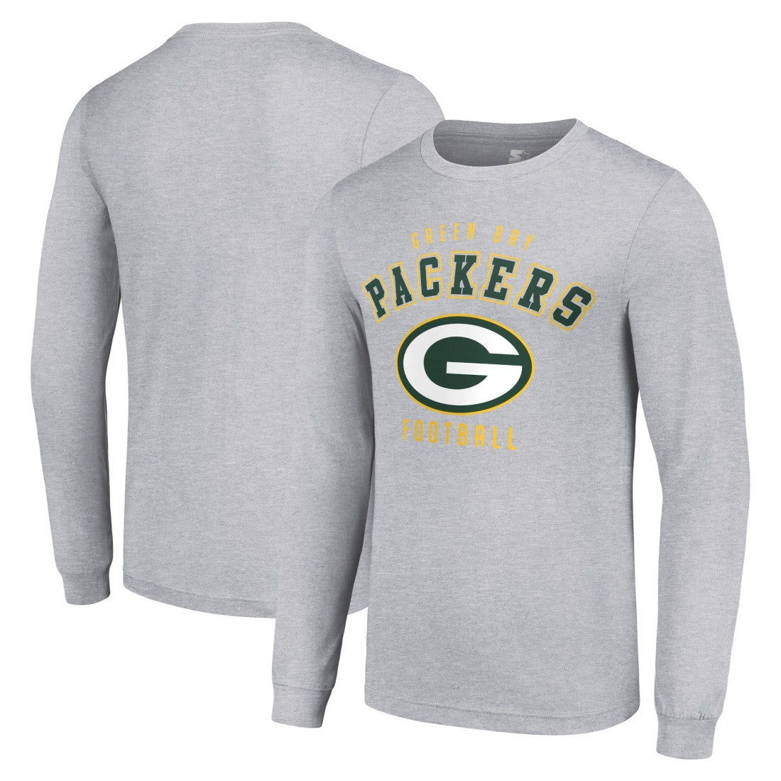 Green Bay Packers Starter Long Sleeve T-Shirt - Heather Gray - NFL