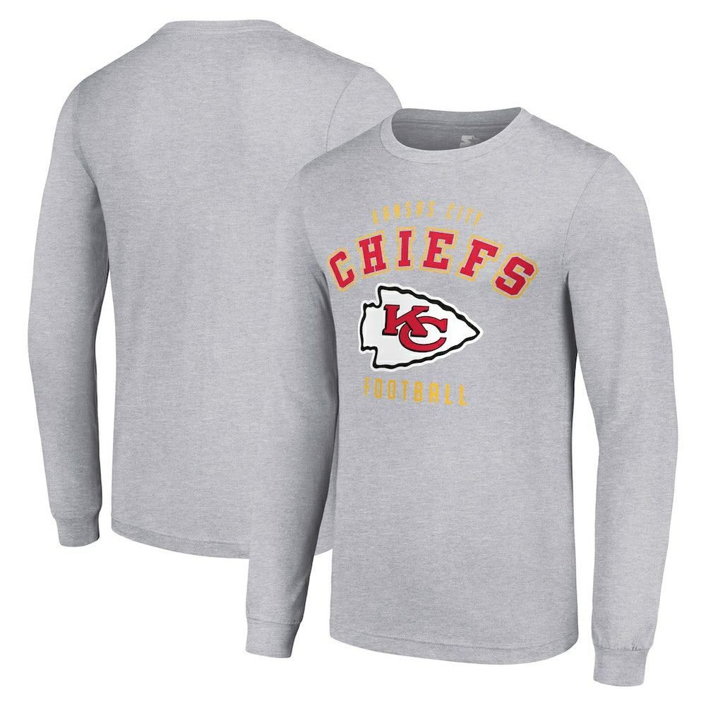 Kansas City Chiefs Starter Long Sleeve T-Shirt - Heather Gray - NFL