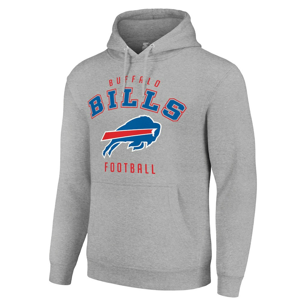 Buffalo Bills Starter Unisex Logo Pullover Hoodie - Heather Gray - NFL