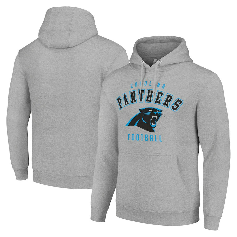 Carolina Panthers Starter Unisex Logo Pullover Hoodie - Heather Gray - NFL