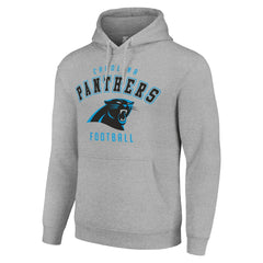 Carolina Panthers Starter Unisex Logo Pullover Hoodie - Heather Gray - NFL