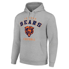 Chicago Bears Starter Unisex Logo Pullover Hoodie - Heather Gray - NFL