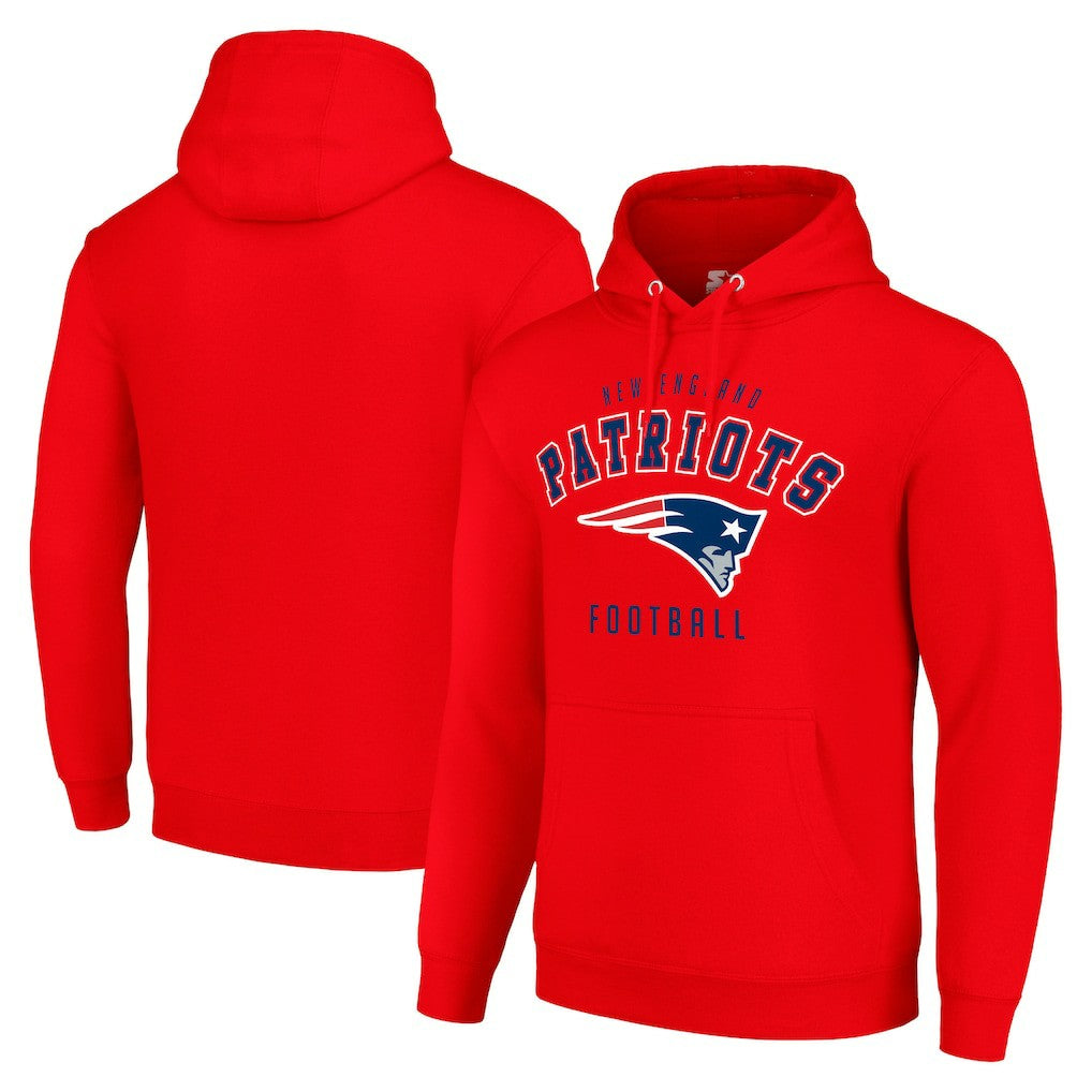 New England Patriots Starter Unisex Logo Pullover Hoodie - Red - NFL