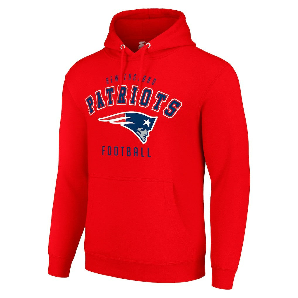New England Patriots Starter Unisex Logo Pullover Hoodie - Red - NFL