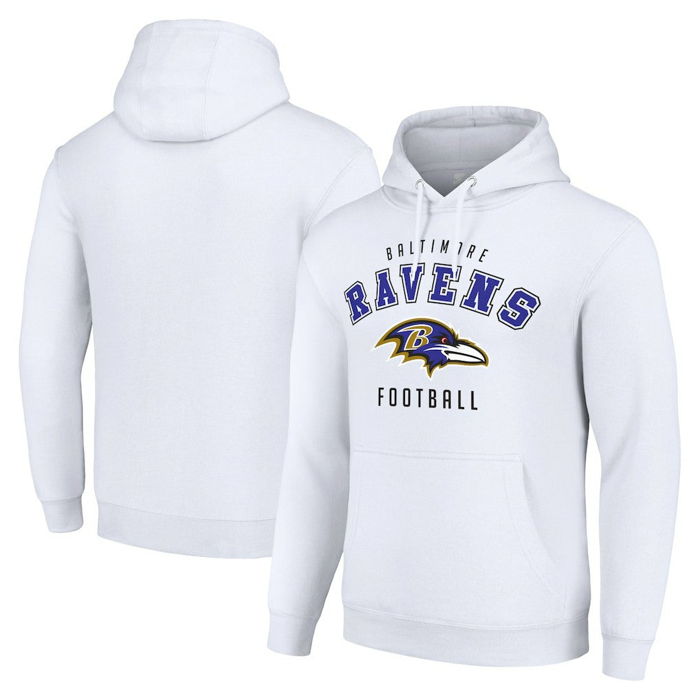 Baltimore Ravens Starter Unisex Logo Pullover Hoodie - White - NFL