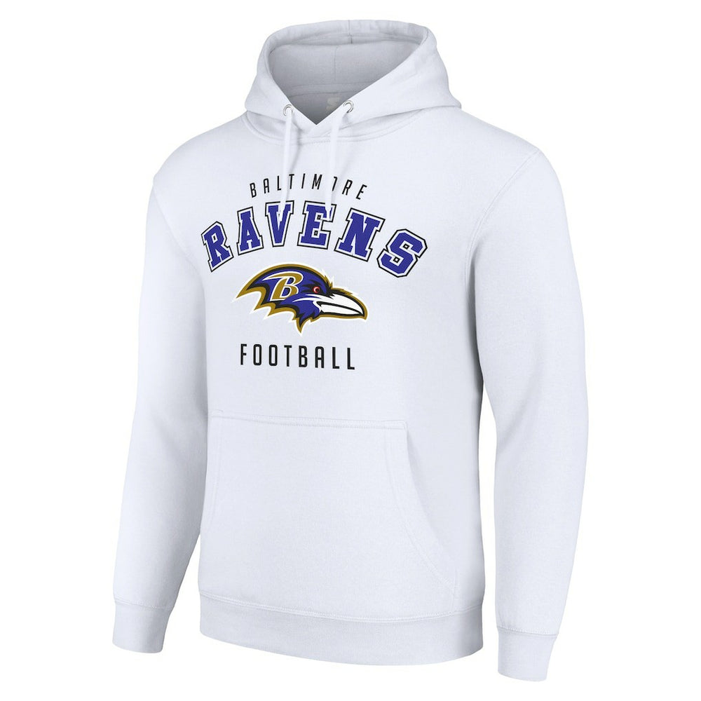 Baltimore Ravens Starter Unisex Logo Pullover Hoodie - White - NFL