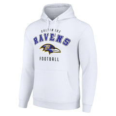 Baltimore Ravens Starter Unisex Logo Pullover Hoodie - White - NFL