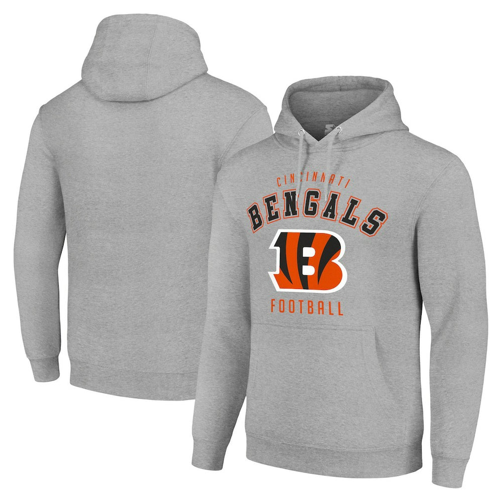 Cincinnati Bengals Starter Unisex Logo Pullover Hoodie - Heather Gray - NFL