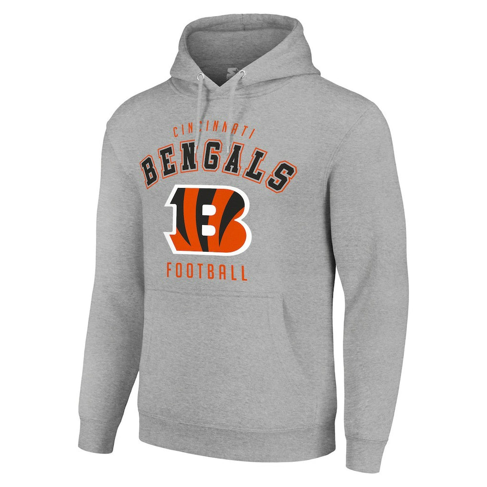 Cincinnati Bengals Starter Unisex Logo Pullover Hoodie - Heather Gray - NFL