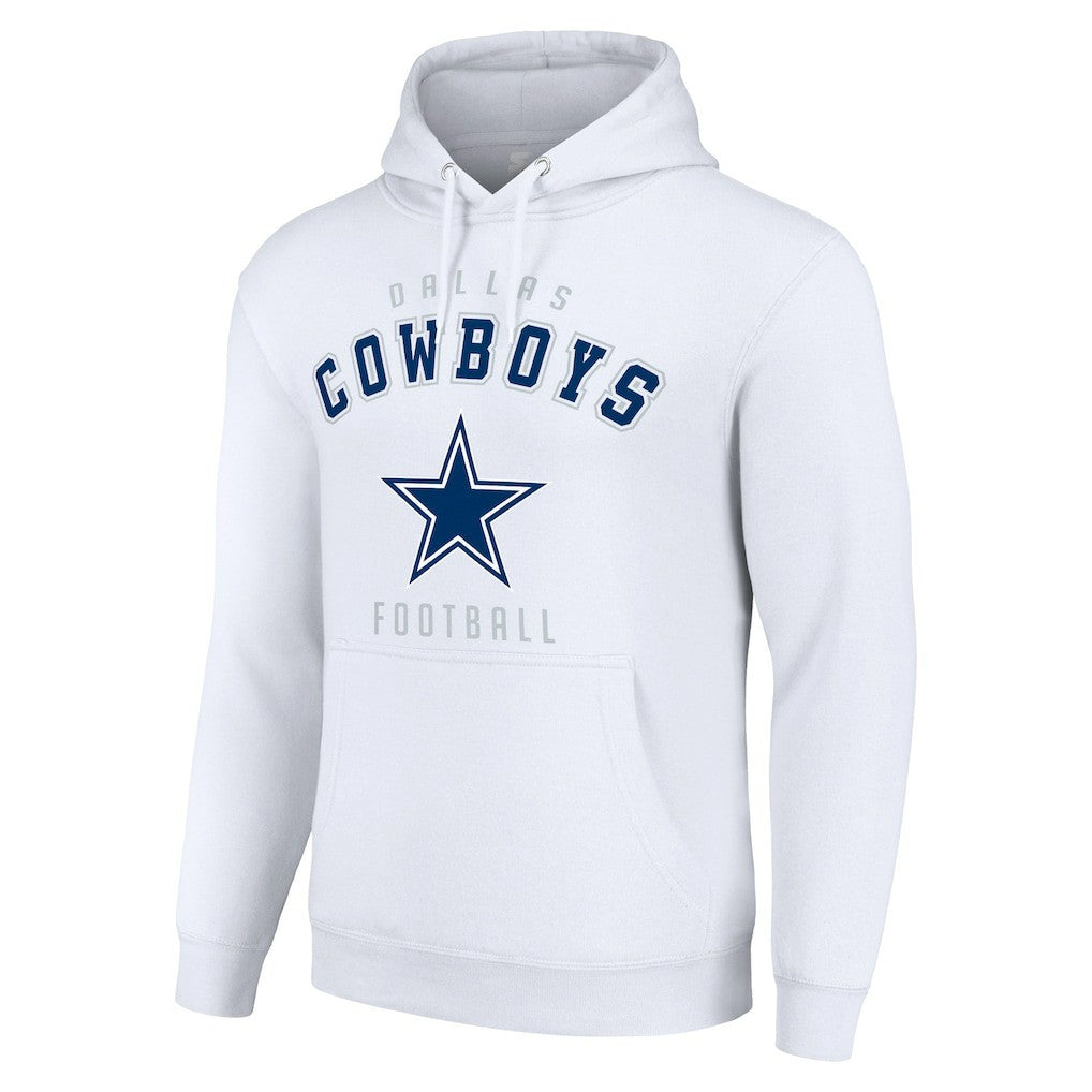Dallas Cowboys Starter Unisex Logo Pullover Hoodie - White - NFL