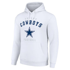 Dallas Cowboys Starter Unisex Logo Pullover Hoodie - White - NFL