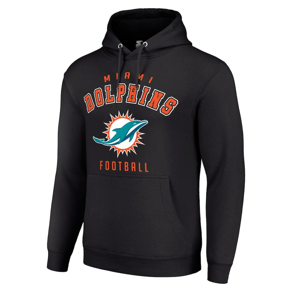 Miami Dolphins Starter Unisex Logo Pullover Hoodie - Black - NFL