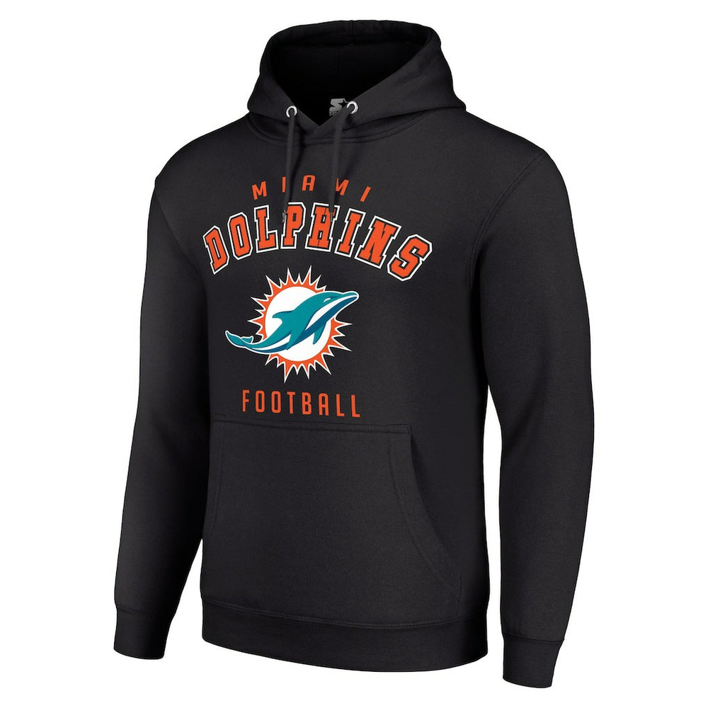 Miami Dolphins Starter Unisex Logo Pullover Hoodie - Black - NFL