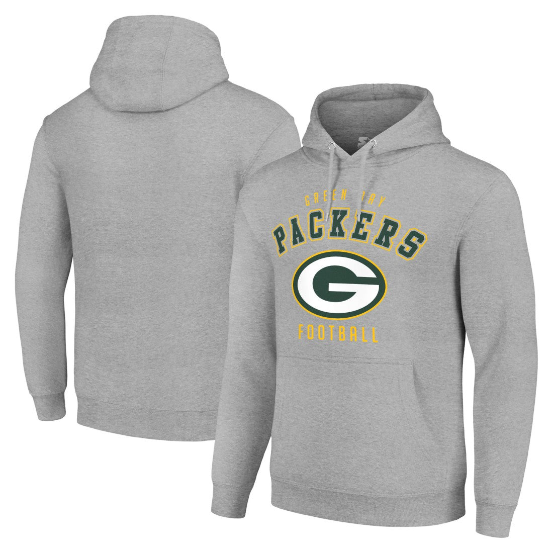 Green Bay Packers Starter Unisex Logo Pullover Hoodie - Heather Gray - NFL