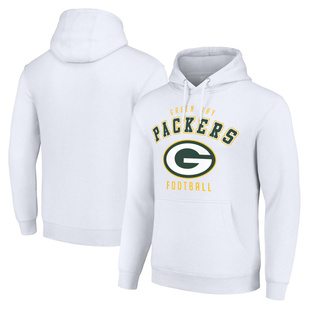 Green Bay Packers Starter Unisex Logo Pullover Hoodie - White - NFL