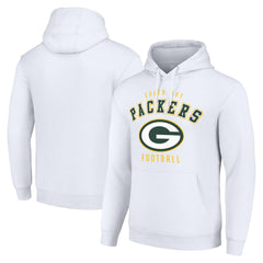 Green Bay Packers Starter Unisex Logo Pullover Hoodie - White - NFL