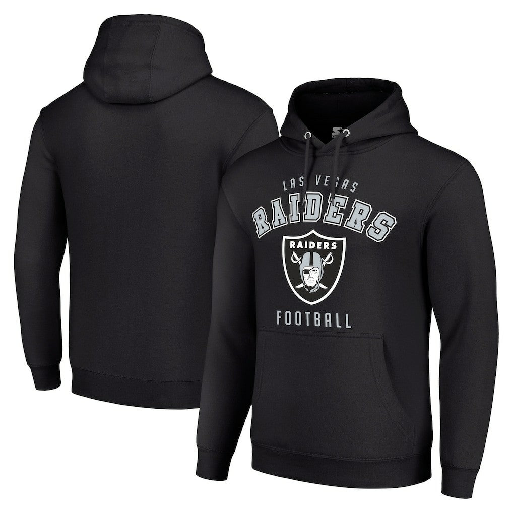 Las Vegas Raiders Starter Unisex Logo Pullover Hoodie - Black - NFL