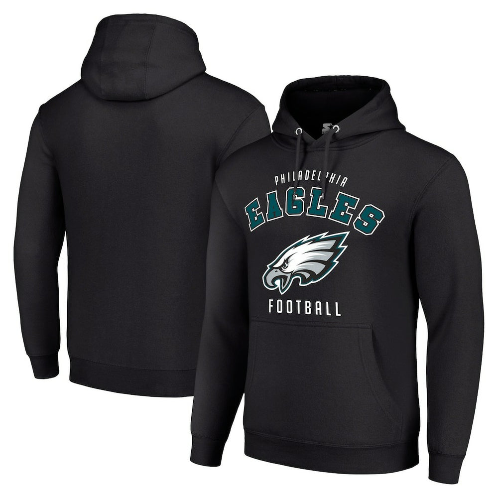 Philadelphia Eagles Starter Unisex Logo Pullover Hoodie - Black - NFL