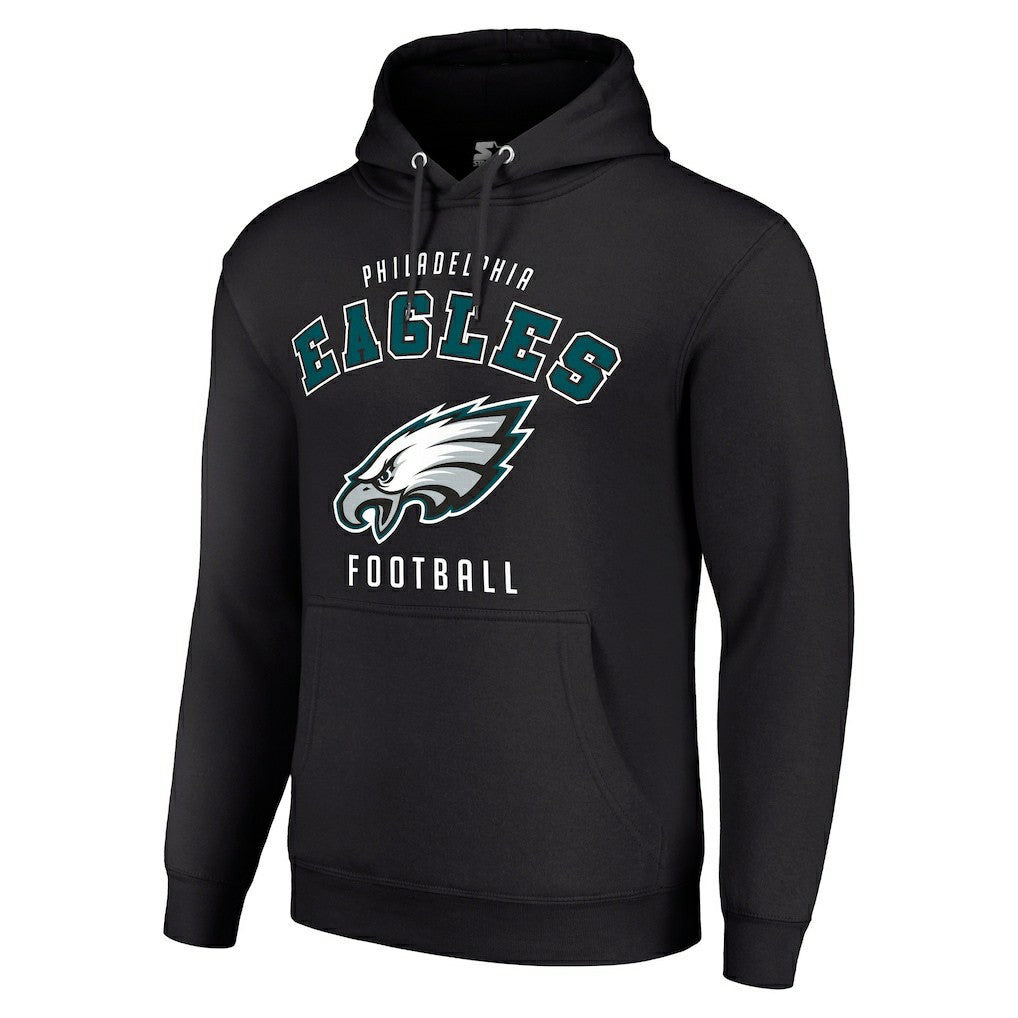Philadelphia Eagles Starter Unisex Logo Pullover Hoodie - Black - NFL